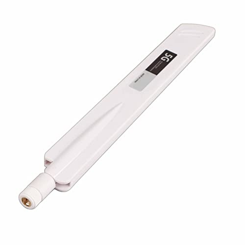 Router 5G Antenna SMA, 18dbi High Gain GSM/GPRS/5G/4G/3G/2G/NB-loT Universal Antenna SMA Omni Directional Full Band, for Routers, DTU, Wireless Monitoring (White)