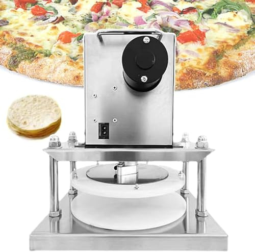 TDSYOCG Laminoir à Pâte Électrique Rapide Pro 22/25/30cm INOX - Presse à Pizza Réglable - Formeuse pour Restaurant & Maison