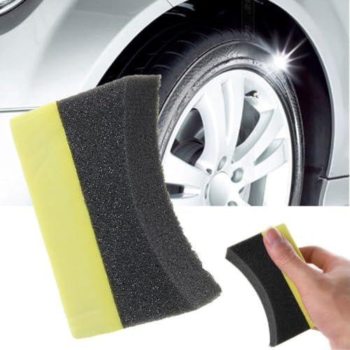 Applicateur de pansement pour pneus, éponge incurvée en mousse pour l'entretien de la voiture, poignée ergonomique pour une brillance et une protection sans effort
