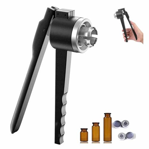 manuell kapsyleringsmaskin, 11/13/20 mm aluminiumlock, handhållen flaskförslutare med fällbart lock, justerbar täthet, fällbar flaskpressare, snabb kapsylering(11mm)