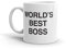 The Office World's Best Boss Dunder Mifflin Ceramic Mug, White 11 oz - Official Michael Scott Mug As Seen On The Office