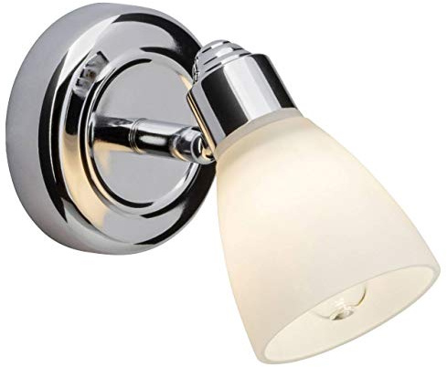BRILLIANT lampada Kensington spot a parete cromo/bianco | 1x QT14, G9, 28W, adatto per lampade con piedini base (non inclusi) | Scala da A ++ a E | Classe di protezione IP: 44 - resistente agli