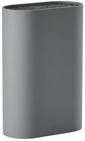 Zone Denmark Singles Messerblock ohne Messer, Knife Block, Messerhalter, Messerständer, Aufbewahrung von allen Messern, 17 x 9 cm, Höhe 24 cm, Cool Grey (Grau)