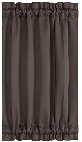 PiccoCasa Cortina para puerta de patio o ventana, cortinas deslizantes para privacidad, oscurecimiento de habitación, paneles de cortina de puerta de cristal francés opaco, Color café, W25 x L40