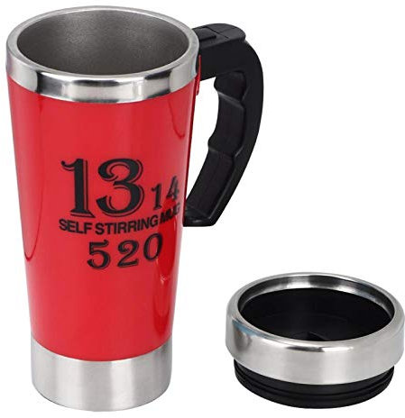 Tasse de tasse de mélange de café électrique automatique 500 ml Tasse de café de ménage de tasse de lait auto-agitant(rouge)