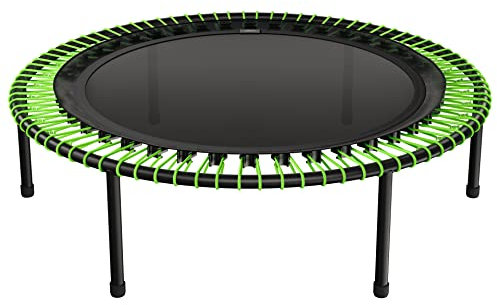 bellicon Fitness Trampolin 125cm (Grün) | Stabile Schraubbeine & Seilring-Federung bis zu 200 kg (Ultra Stark) | 3-teiliger Rahmen | Made in Germany