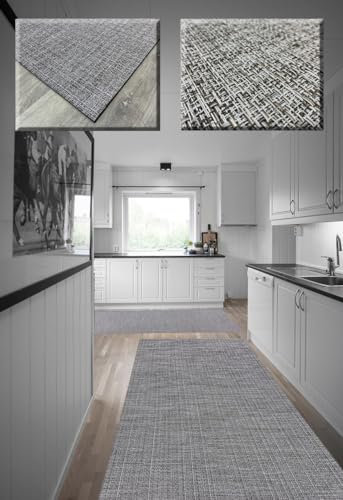 Tadi & Imperio1979 Alfombra Vinilo Trenzado - Vinílica 50x40 para Exterior, Cocina, Salón y Recibidor