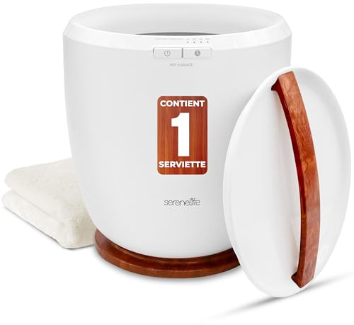 SereneLife Scaldasalviette Elettrico Bagno a Secchiello da Banco con Profumazione Personalizzata, Autospegnimento, 12 L, 500 W, Scaldasalviette per Asciugamano, Coperta, Accappatoio