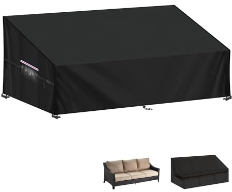 LAMUNI Housse Canapé Palette, Bache de Protection Exterieur, Housse de Protection pour Canapé Palette, Housses de Canapé Exterieur Imperméable Housses pour Canapé de Jardin, 205x85x80/40cm