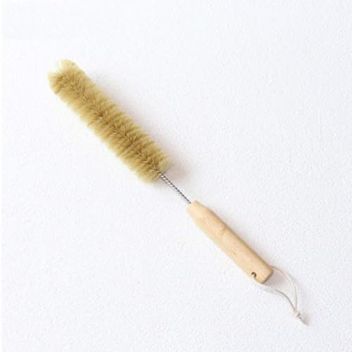 Jungle Culture Water Bottle Brush with Bamboo Handle & Hardworking Sisal Bristles • Cleaning Brushes for Reusable Drinking Bottles • Glass Bottle Cleaner • Zero Waste Product