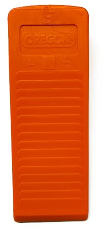 Oregon Cuña para Tala de Árboles, Cuña Resistente de Plástico de 19cm, Palanca de Plástico para Tala con Motosierra, Cuña con Ranuras de Guía, Herramienta de Arboricultura, Fabricada en Europa