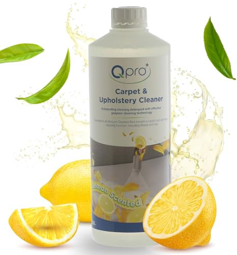 QPRO Carpet & Upholstery Cleaning Shampoo Solution 1.5L Bottle Lemon Scented For Carpet Washers