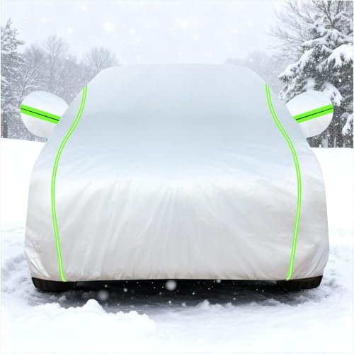 Telo Copriauto da Esterno per Lancia Ypsilon 2003-2022, Telo Auto Esterno, Resistente ad Acqua Polvere Neve Sole, con Zip Copertura Antigraffio ff