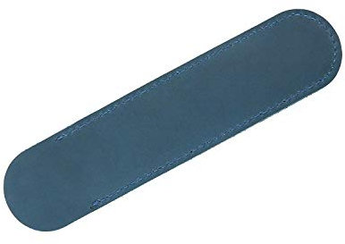 Weiches Leder Stifteetui 15 cm x 3,5 cm / 4,2 cm Blau