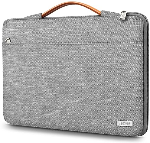 TECOOL Funda Portátil 15,6 Pulgadas,Funda Portátil 15 Pulgadas para 15-15.6 HP Lenovo Thinkpad ideapad DELL Acer ASUS Chromebook Notebook,Protectora Funda PC Ordenador 15.6 Blanda Bolsa,Gris