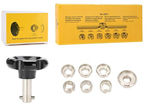 Ausla Uhrmacher Reparaturwerkzeug, professionelles Uhrenwerkzeug Set, Werkzeug-Set für Uhrengehäuse-Öffner mit 7 Formen für Uhren