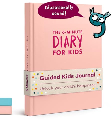 Diario de 6 minutos para niños: un diario para desarrollar la atención plena y hábitos positivos, para fomentar la felicidad, edades 6-12 años (Inglés)