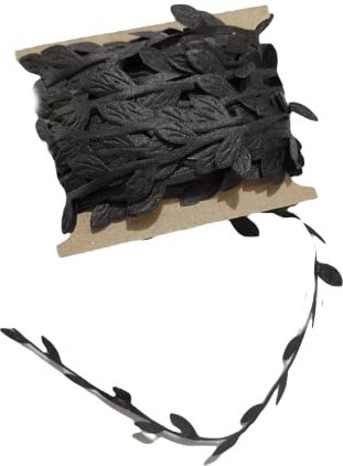 PSL 10m Artificial Leaf String Flowers Vine Wall Hanging Silk Flower Garland Wedding Party Decoration Wreath Decorative DIY Craft (Black), 10