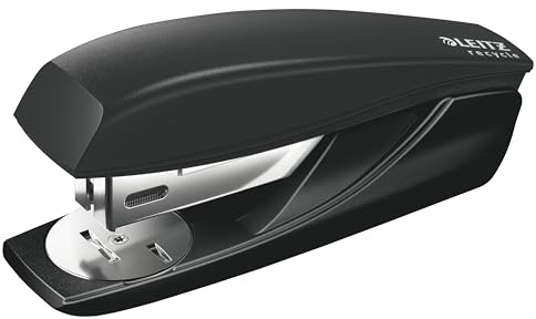 Leitz NeXXt Recycle Small Stapler, 25 Sheets, Black | Compact stapler includes 200 staples, integrated staple remover and Direct Impact Technology