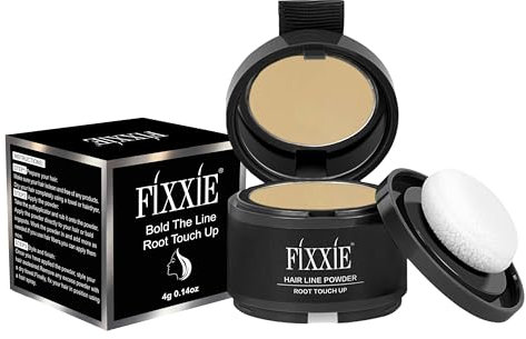 Hairline Root Touch Up Powder - Medium Blonde, Instant Hair Loss Concealer for Thinning Hair, Windproof & Sweatproof Cover Up With Mirror and Puff