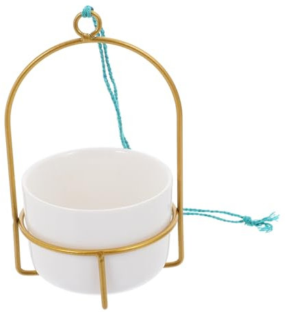 SEWOART 1 Satz Wand Fleischiger Blumentopf Pflanzentopf Für Drinnen Hängender Blumentopf Zimmerpflanzenaufhänger Wandpflanzgefäße Für Den Innenbereich Zimmerpflanzentöpfe Kreisvase Golden
