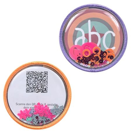 LÄSSIG Anhänger und Patches Set (2 Stk.) mit Druckknopf/School Patches lavender/peach
