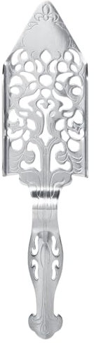 YUMILI Cuchara de absenta, cuchara de absenta, cuchara agitadora de cóctel, 1 pieza, acero inoxidable 304, diseño único, barra de cóctel, vaso de cristal, filtro para beber, cuchara de ajenjo para