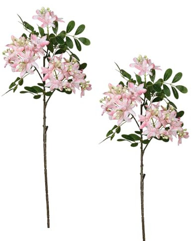 Liuyoyo 2 ST Konstgjorda Pelargoner Sidenblommor, Blommande Sidenblommor, Hängande Korg Veranda Heminredning, Konstgjorda Blommor Röda Pelargoner för Heminredning med Blommor (B)