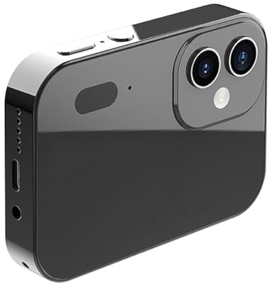 JANZU Appareil Photo Numérique CCD 4K Caméra Vidéo Flash Numérique 64MP avec Écran Tactile Zoom Numérique 16X Caméra de Vision Nocturne IR Noir