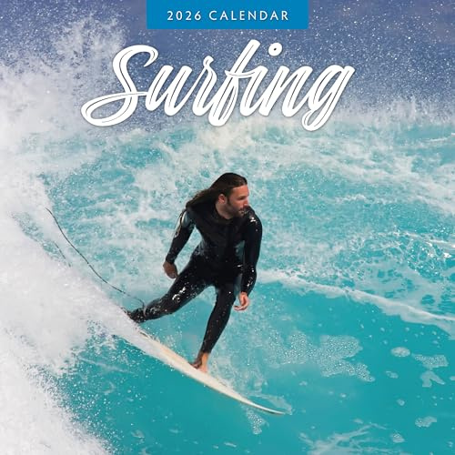 Surfing - 2026 Square Wall Calendar - by Red Robin Publishing