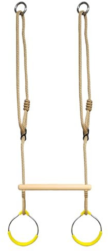 Anelli Ginnici, Gioco Sospeso Con Anelli Per Giardino, Attrezzature Da Parco Giochi Percorso Ostacoli Equilibrio Per Avventura Nella Giungla Esterno Alberi