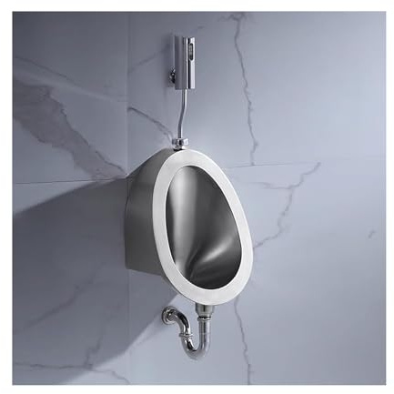 Wandmontiertes Edelstahl-Urinal für Herren, Urinal für erwachsene Männer, WC-Ausstattung für Garage, KTV, Wohnheim, Bar, Hotel und Geschäft(Wall Drain,External sensor)