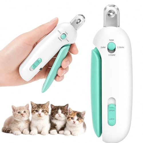 ALLGAYER 1 Pack Cat Nail Blue Professional Kitten Claw with Adjustable Trimming Hole Anti Guard Hidden for Indoor Cats Small Animal Home Grooming Scissors Accessory (Blue)