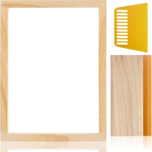 NONDK 10x14 Tum Screentryckram med 110 Vit Mesh Silkscreenram för DIY T-Shirts och Väskor