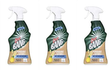 CILLIT BANG Lot de 3 Sprays Ecolabel Anticalcaire Nettoyant Puissant au Naturel Acide Citrique 750 ml
