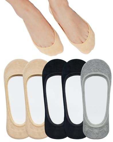 SIXDAYSOX No Show Socks for Women Ultra Low Cut Footies Socks for Women