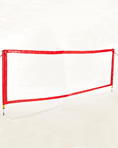 SPORTIKEL24 Fotbolltennisset 3 m – komplett set med nät, stänger, spännlinor och bärväska – för gräsmatta, konstgräs och hård plats