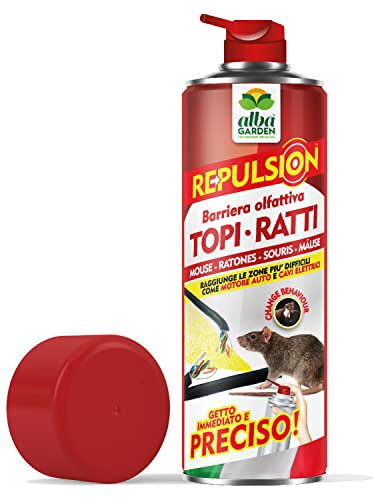 Albagarden - Repellente Per Topi - EFFETTO IMMEDIATO - Disabituante E Dissuasore Per Ratti - Per Interno Ed Esterno - Alternativa Naturale A Trappola Ultrasuoni E Veleno Per Topi - Spray x 600 ml