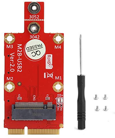 Convertitore Adattatore da M.2 a Mini PCI‑E Dual SIM Card Slot con Kit di Cacciaviti, Supporta Moduli Wireless 5G/4G/3G per Desktop/Laptop