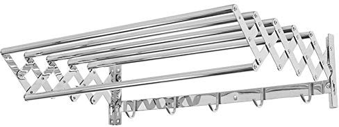 Garosa Portasciugamani Pieghevole, Stendino Pieghevole Portasciugamani Retrattile in Acciaio Inossidabile Fisarmonica Asciugatura Retrattile Espandibile, Portasciugamani da Bagno