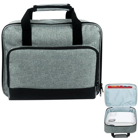 SVCEQZE 36 x 28 x 10 cm, custodia portatile per proiettore, custodia per il trasporto con tasche per, borsa organizer per proiettore per la maggior parte dei proiettori, borsa da viaggio per