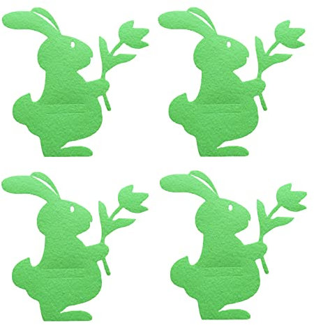 Ddujbtp 4pcs Pasqua Coltelli Forchetta Holder Fiore Pocket Posate Bag Tessuto Non Tessuto Stoviglie Organizzatori Casa Tavolo Decor