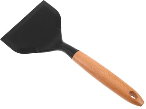 LIGIGWASH Silicone Spatula Flat Wide Kitchen Cooking Tool for Flipping Eggs Pancakes Wooden Handle Meat Fry Spatula