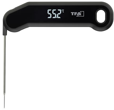 TFA Dostmann Termómetro digital para carne de 0,6 s, medición rápida, 14.1519, termómetro para barbacoa, 0,3 °C de precisión, termómetro, para cocina, barbacoa, hornear, cocina, barbacoa, cocina