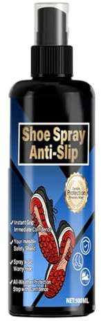 Halkfri skospray, 100 ml, halkfri skohöjare, skodragningsspray, sneakers, golf, fotboll, tennis, volleyboll, baseboll, camping, rand