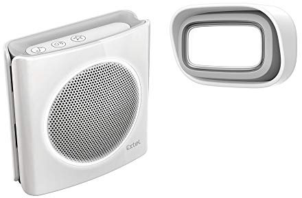Extel - Carillon - Dibi, Rayon de 200m de portée, Blanc, Sonnette enfichable, 6 sonneries et 3 modes différents - 081737