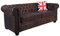 Englisches Sofa Chesterfield Dreisitzer Wohnlandschaft Couch Retro Kunstleder fha010 Palazzo Exklusiv