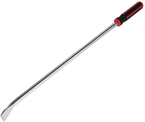 Stark USA 36 Jumbo Industrial Pry Bar Angled Tip Crowbar Striking Caps Automotive Prying with Padded Handle 11561 Silver