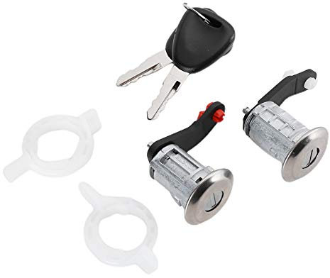 Cilindro de cerradura izquierda derecha cilindro de cerradura de puerta con 2 llaves 7701470944 adecuado para Reemplazo para Master 1998-2016 cerradura master, cilindro de cerradura