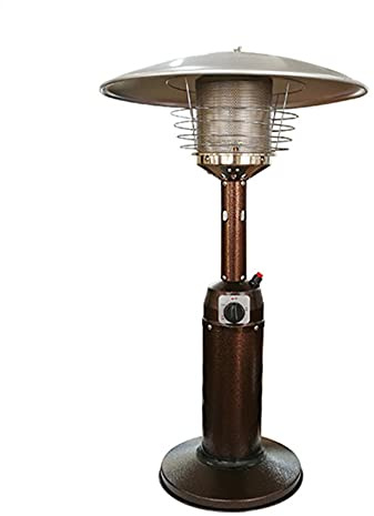 Chauffage de terrasse à gaz portable en acier avec tuyau et régulateur